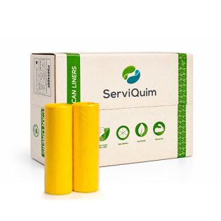 BOLSA PARA BASURA 24X24 CAL 8 AMARILLA 20 ROLLOS C/50 BOLSAS